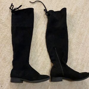 Black suede boots, worn a few times only